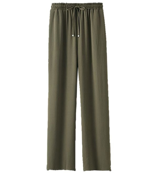 BELLUNA（ベルーナ）の「【快適Ｌａｂ．】お手入れ楽々ビンテージ調素材ワイドパンツ（ワイドパンツ・ガウチョ）」｜詳細画像