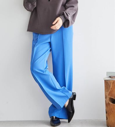 RANAN（ラナン）の「裏起毛美脚シルエットピンタックワイドパンツ（フルレングスパンツ）」