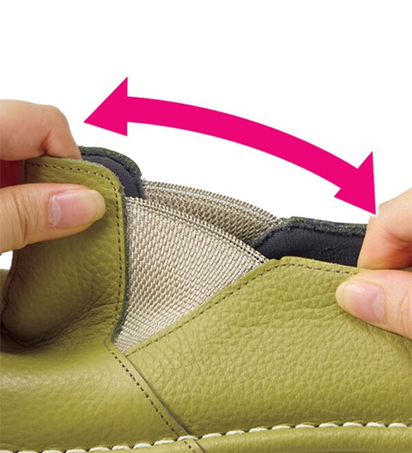 ルフラン（ルフラン）の「柔らかレザーの４Ｅ両サイドゴムシューズ（スニーカー）」｜詳細画像