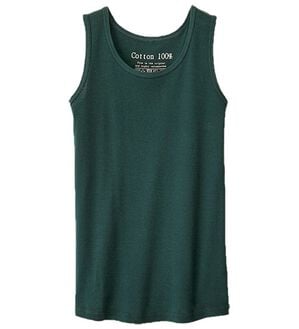 RANAN（ラナン）の「綿１００％　肌ざわりなめらかタンクトップ（タンクトップ・キャミソール）」｜グリーン