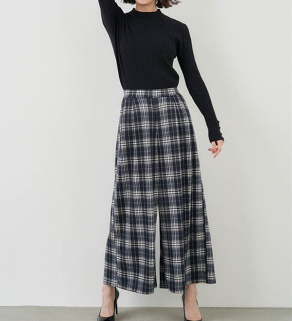 柔らかあったか！裏起毛ロングフレアガウチョパンツ - ベルーナ【公式】