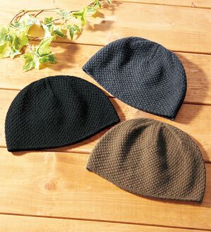 「日本製　洗えるカシミヤニットワッチ（メンズ帽子）」｜詳細画像