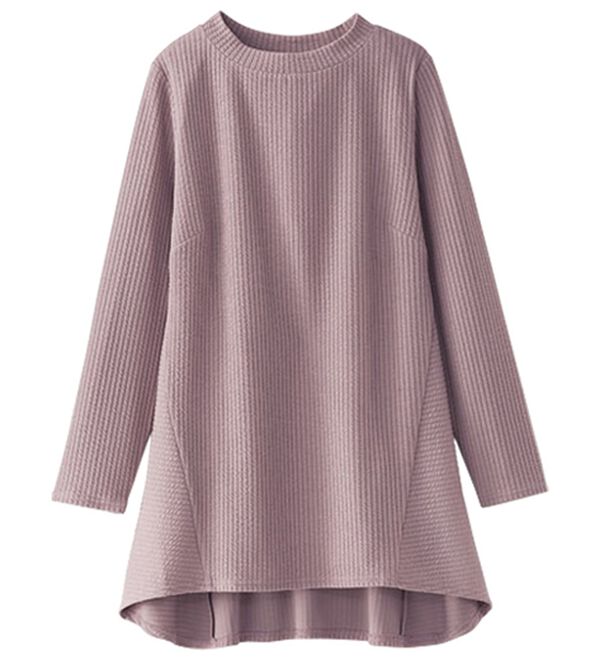 BELLUNA（ベルーナ）の「ふくれ素材フレアーデザインストレッチチュニック（チュニック）」｜詳細画像