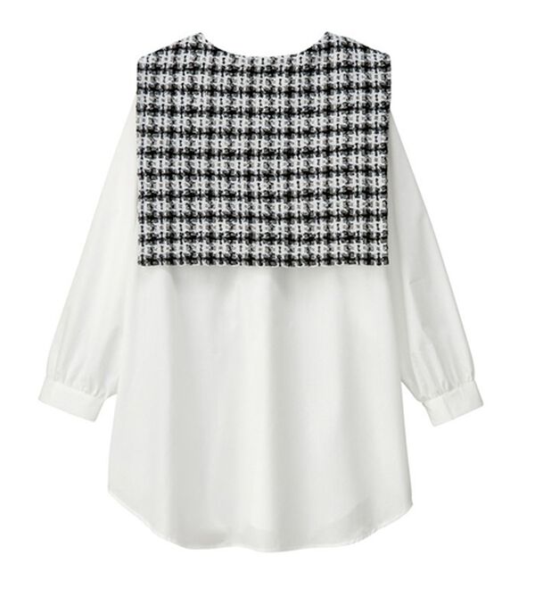 GeeRA（ジーラ）の「ツイード切替ブラウス（ブラウス）」｜詳細画像