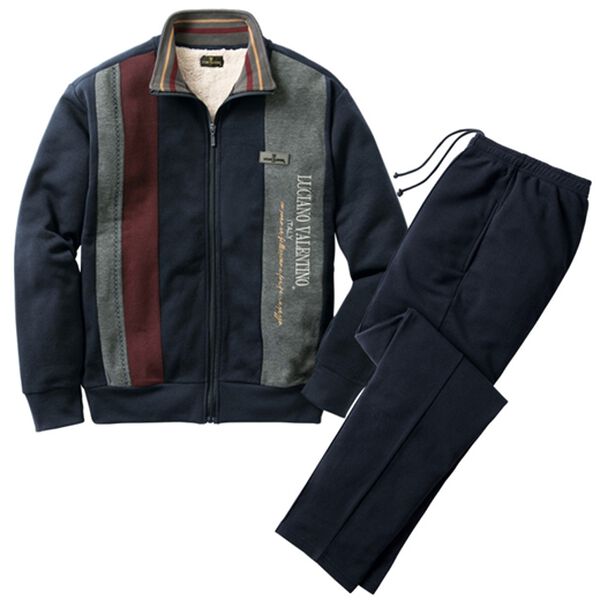 「【２着組】＜ルチアーノ・ヴァレンティノ＞吸湿発熱あったかホームスーツ（メンズルームウェア）」｜詳細画像