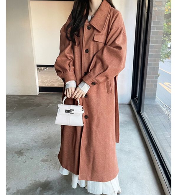 GeeRA（ジーラ）の「ポケットデザインステンカラーコート（ロングコート）」｜詳細画像