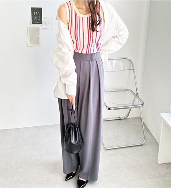 GeeRA（ジーラ）の「マルチストライプニットタンクトップ（タンクトップ・キャミソール）」｜詳細画像