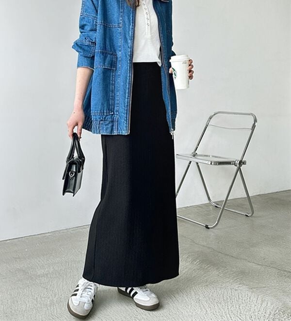 GeeRA（ジーラ）の「セルフカット美脚魅せタイトスカート（ロングスカート）」｜詳細画像