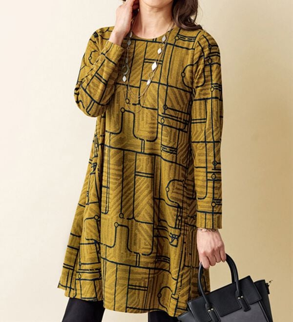 BELLUNA（ベルーナ）の「幾何ジャカードプリントデザインチュニック（チュニック）」｜詳細画像