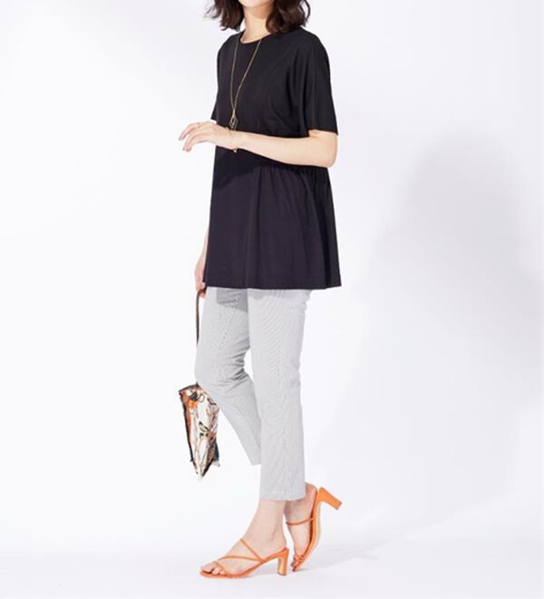 BELLUNA（ベルーナ）の「サイドギャザー使い細見えチュニック（チュニック）」｜詳細画像