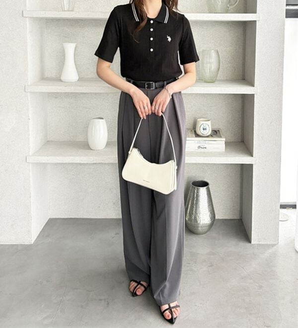 GeeRA（ジーラ）の「【ＵＳ．ＰＯＬＯ．ＡＳＳＮ】ランダムリブポロシャツ（カットソー）」｜詳細画像