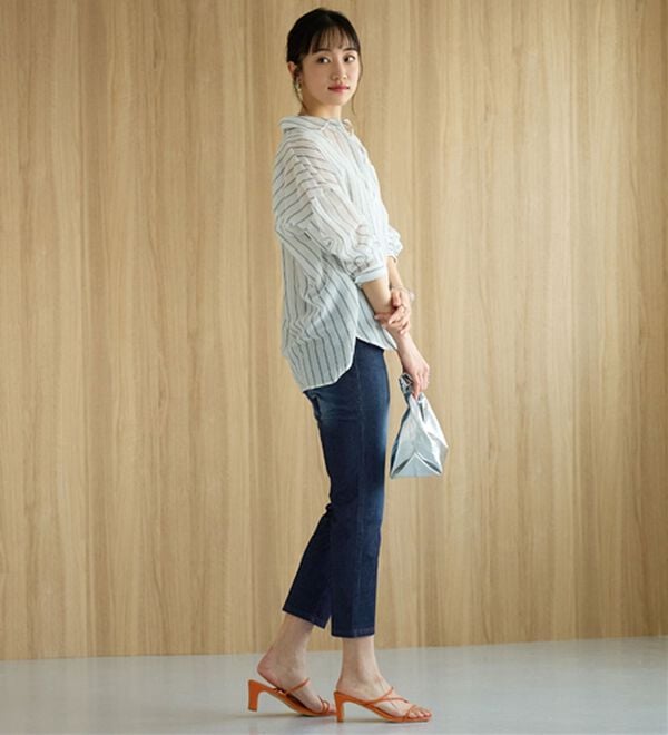 BELLUNA（ベルーナ）の「【接触冷感】透け感バックシャーリングシャツ（シャツ）」｜詳細画像