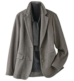 BELLUNA（ベルーナ）の「ウール混圧縮ニットテーラードジャケット（テーラードジャケット）」｜セピアブラウン