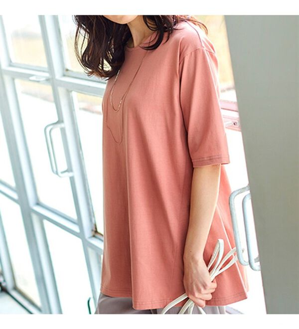 BELLUNA（ベルーナ）の「綿１００％抗菌防臭汗ジミ対策チュニック（チュニック）」｜詳細画像