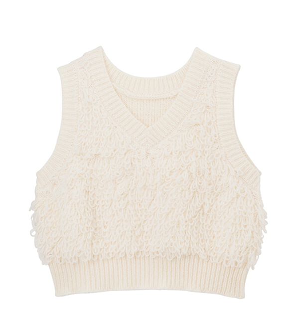 RANAN（ラナン）の「ループフリンジニットベスト（ベスト）」｜詳細画像