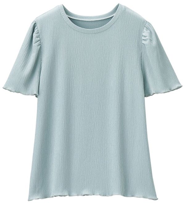 RANAN（ラナン）の「ギンガムチェック楊柳Ｔブラウス（カットソー）」｜詳細画像