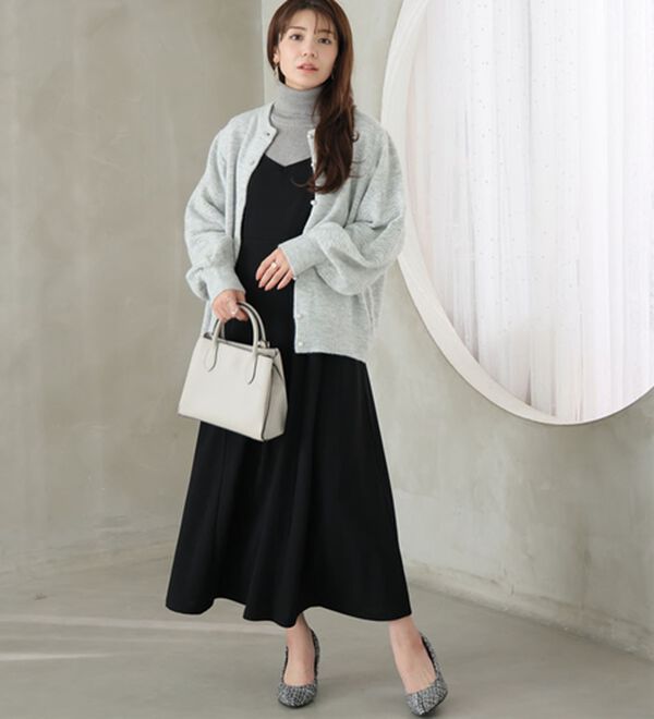 A HAPPY MARILYN（アハッピーマリリン）の「【Ｌ～６Ｌ】スポッと着られる！バックリボンｏｒ肩フリルから選べるバックデザインワンピ－ス（ジャンパースカート）」｜詳細画像