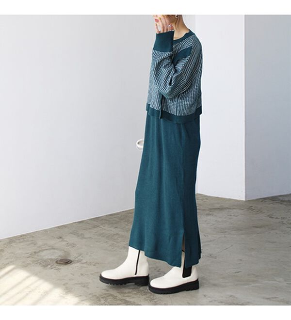 GeeRA（ジーラ）の「レイヤード２点セットワンピース（ニットワンピース）」｜詳細画像