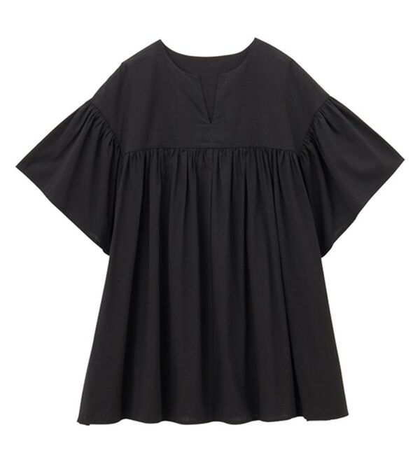 GeeRA（ジーラ）の「フレアー袖キーネックブラウス（ブラウス）」｜詳細画像