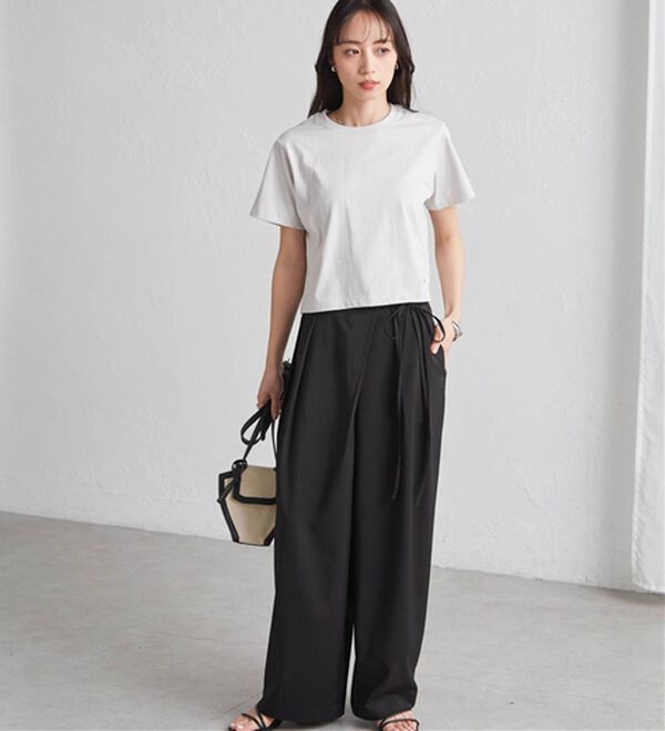 RANAN（ラナン）の「【5つの機能付】ひんやり着回し抜群ベーシックＴシャツ＜選べる着丈＞（Tシャツ）」｜詳細画像