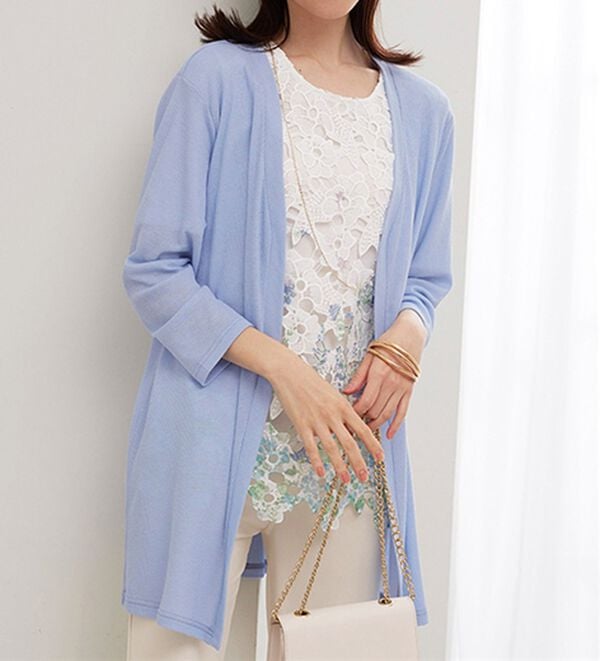 BELLUNA（ベルーナ）の「着映える花柄レースカーデアンサンブル（アンサンブル）」｜詳細画像