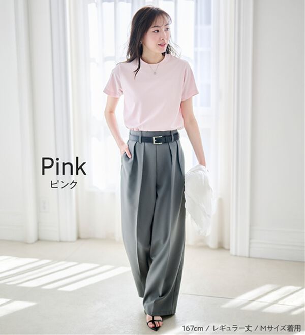 RANAN（ラナン）の「【5つの機能付】ひんやり着回し抜群ベーシックＴシャツ＜選べる着丈＞（Tシャツ）」｜詳細画像