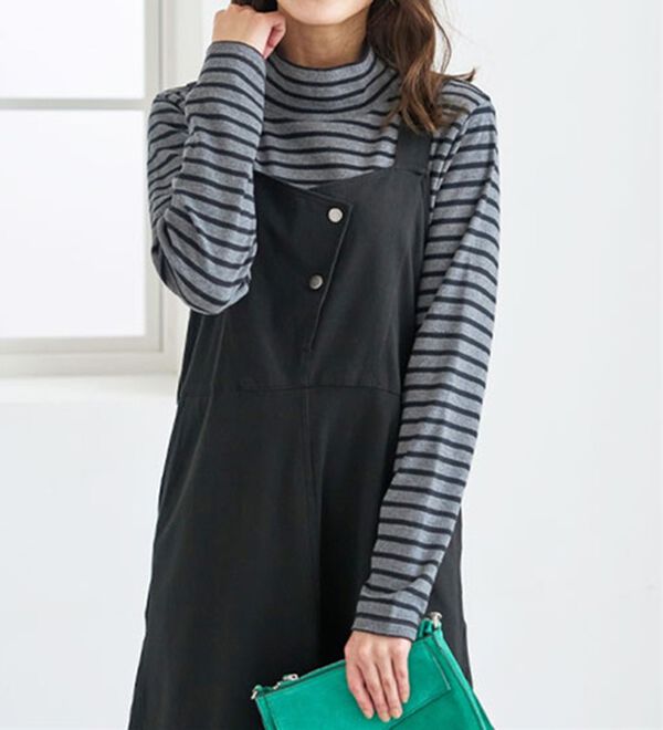 BELLUNA（ベルーナ）の「吸湿発熱ハイネックプルオーバー（カットソー）」｜詳細画像