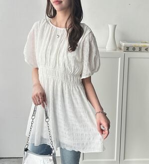 GeeRA（ジーラ）の「前後２ＷＡＹシャーリングチュニック（ブラウス）」｜詳細画像