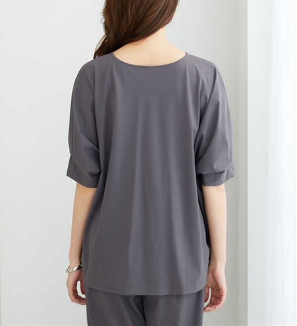 BELLUNA（ベルーナ）の「ヒンヤリ爽快！裾ギャザープルオーバー（カットソー）」｜詳細画像