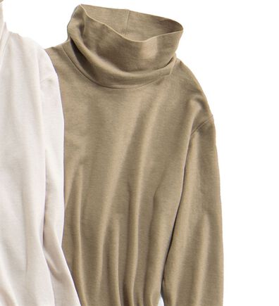 LAVIENNE（ラヴィエンヌ）の「【極カシミヤ入り】シアー素材タートルネックインナー（肌着・インナーウェア）」