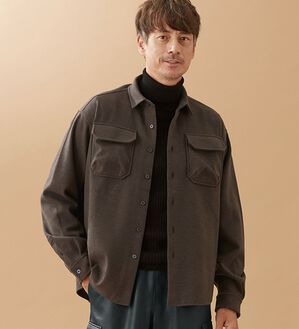 「メルトンジャージシャツジャケット（メンズシャツ）」｜詳細画像