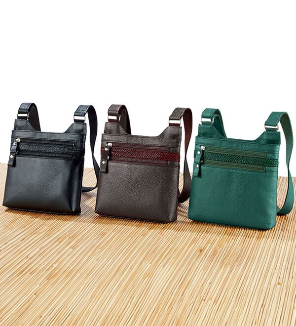 「印伝使いの姫路レザーショルダー（メンズショルダーバッグ）」｜詳細画像