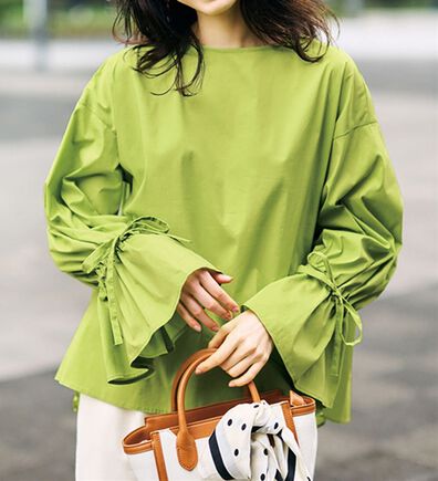 RANAN（ラナン）の「バックプリーツ使いボリューム袖ブラウス（ブラウス）」