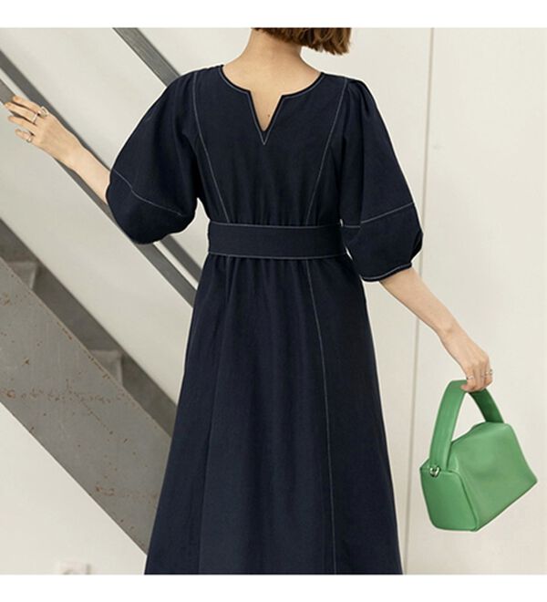 GeeRA（ジーラ）の「前後２ＷＡＹランタンスリーブフレアーワンピース（その他ワンピース）」｜詳細画像