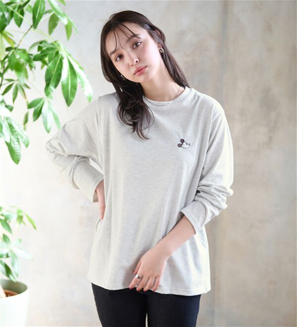 BELLUNA（ベルーナ）の「＜Ｄｉｓｎｅｙ＞【ミッキー】プリントビックTシャツ（カットソー）」｜詳細画像