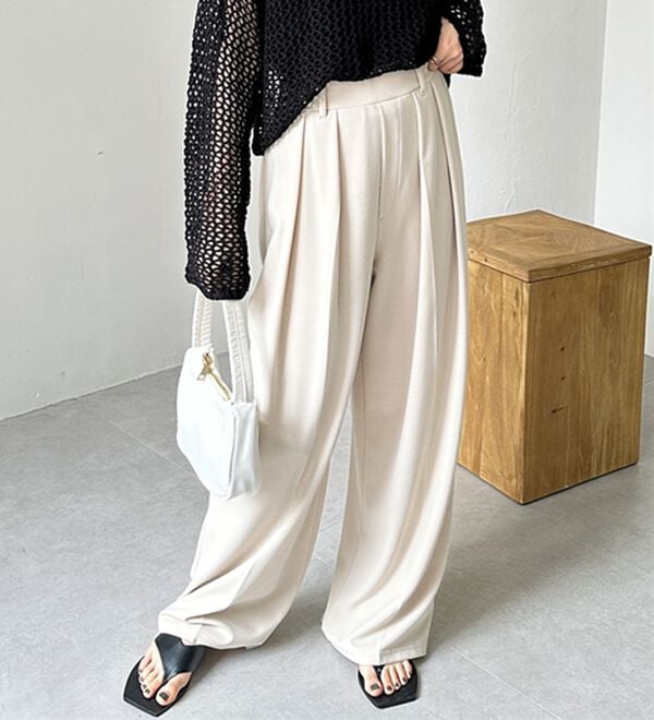 GeeRA（ジーラ）の「インタックスラックスワイドパンツ（フルレングスパンツ）」｜詳細画像