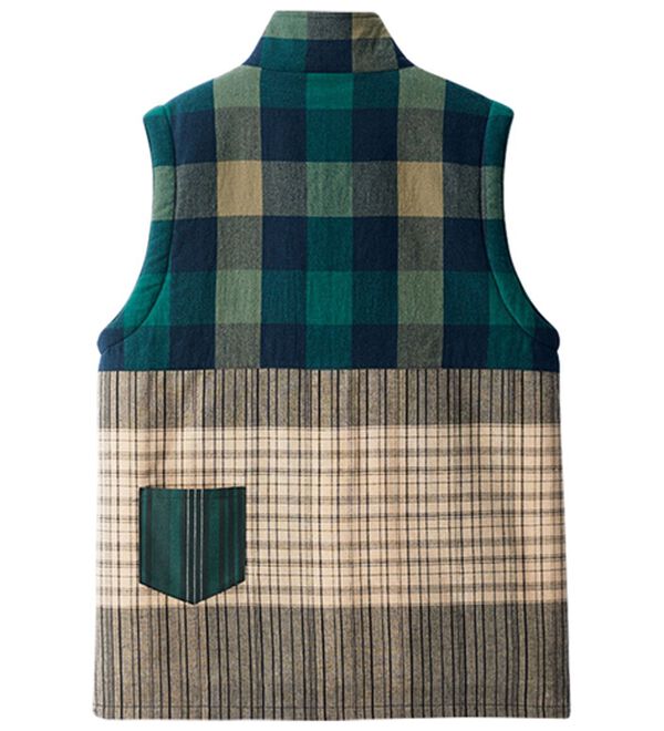 ルフラン（ルフラン）の「裏ボアパッチワークベスト（ベスト）」｜詳細画像