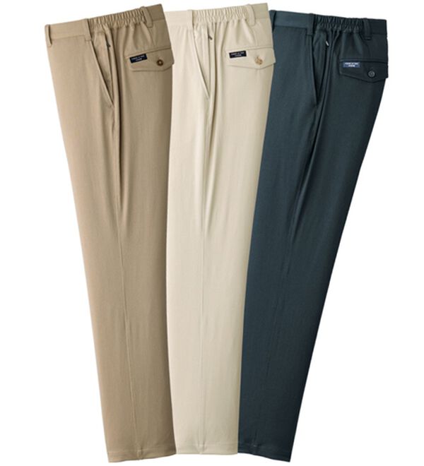 「＜コムルヴァン・オム＞新・お父さんの７得らくらくチノパンツ（メンズチノパンツ）」｜3本組