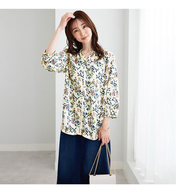 BELLUNA（ベルーナ）の「レーヨン素材ギャザーデザインブラウス（ブラウス）」｜詳細画像