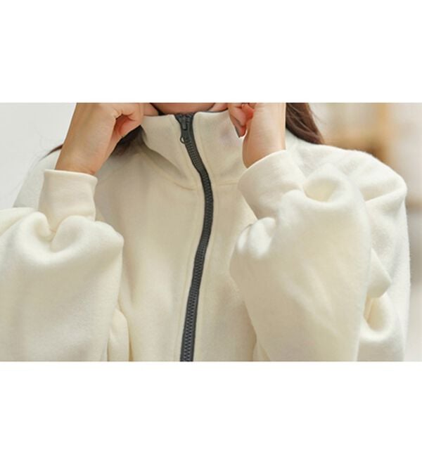 YU'NOW（ユナウ）の「【上下２点セット】かるぽかハーフジップフリースパジャマ＜ルームウェア・セットアップパジャマ＞（パジャマ・ルームウェア）」｜詳細画像