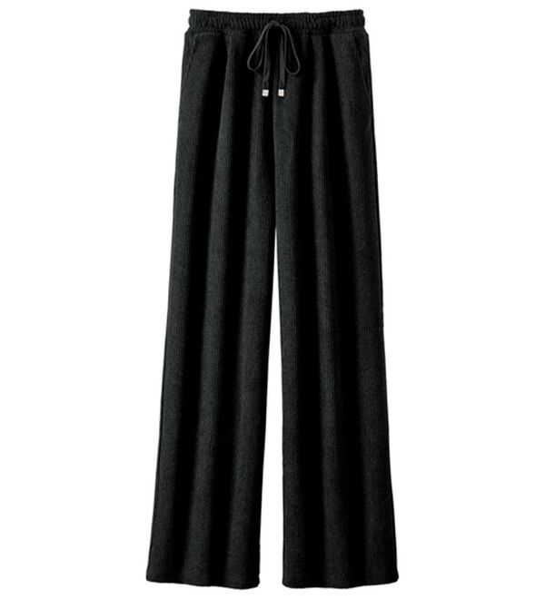 BELLUNA（ベルーナ）の「なめらかコーデュロイワイドパンツ（ワイドパンツ・ガウチョ）」｜詳細画像