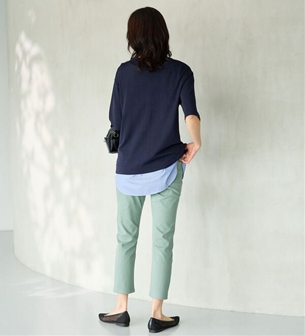 BELLUNA（ベルーナ）の「【再入荷】美ストレッチ素材アンクル丈レギンスパンツ（クロップドパンツ）」｜詳細画像