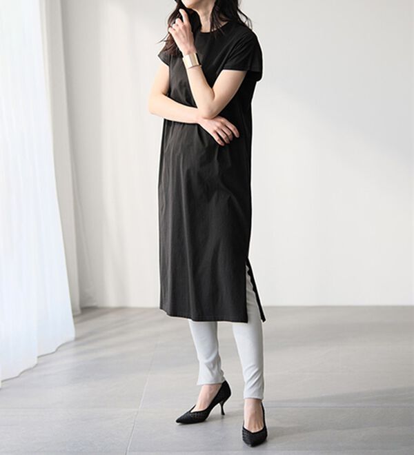 RANAN（ラナン）の「【レギンス付】＜ＢＣ＞綿１００％ひんやりワンピース（その他ワンピース）」｜詳細画像