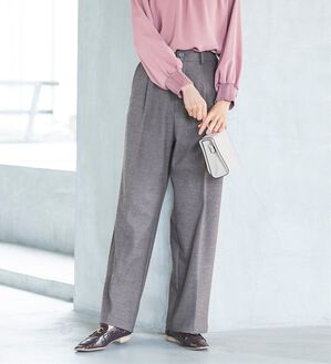 RANAN（ラナン）の「静電気防止・抗菌防臭！キレイ見えにこだわったワイドパンツ（フルレングスパンツ）」｜ブラウン系