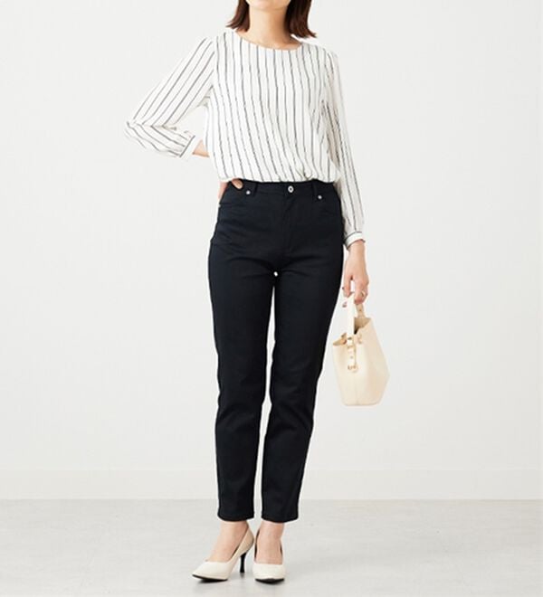 BELLUNA（ベルーナ）の「ジョーゼット素材裾ティアードブラウス（ブラウス）」｜詳細画像