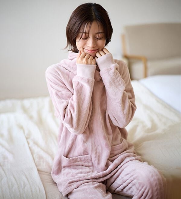 LAVIENNE（ラヴィエンヌ）の「寒がりさんのためのふわっもこケーブルフリースパジャマ（パジャマ・ルームウェア）」｜詳細画像