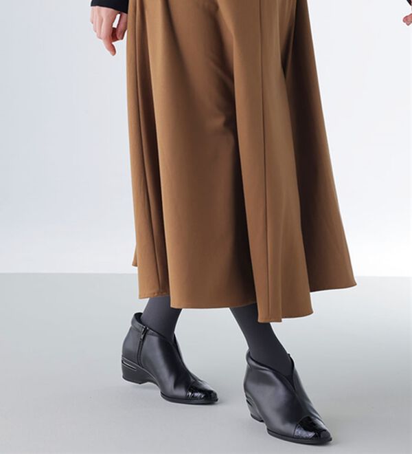 ルフラン（ルフラン）の「外反母趾対応　５Ｅ型押しコンビ　美脚ブーティ（ブーツ）」｜詳細画像