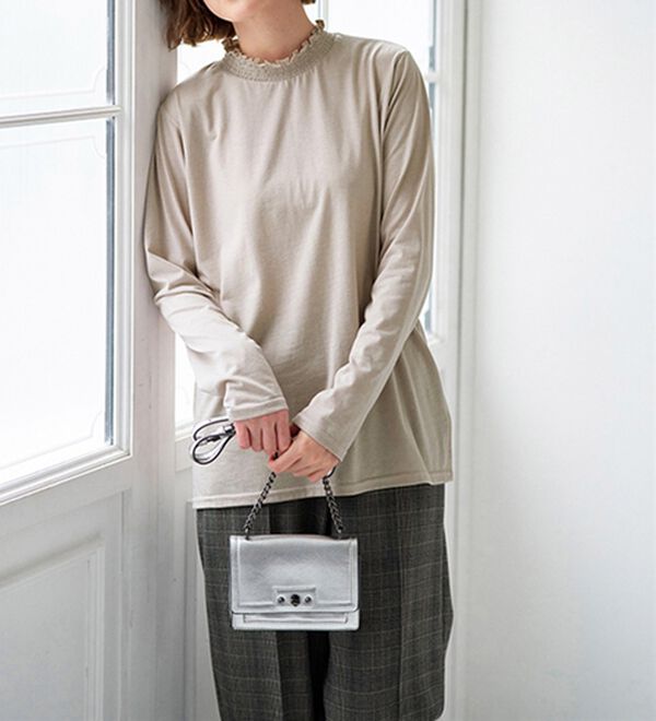 BELLUNA（ベルーナ）の「シャーリング衿ベストアンサンブル（アンサンブル）」｜詳細画像