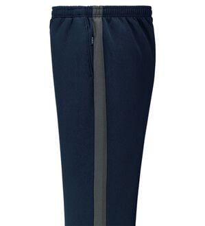 「＜シンプル＆プラス＞裏起毛暖かラインパンツ（メンズフルレングスパンツ）」｜ネイビー