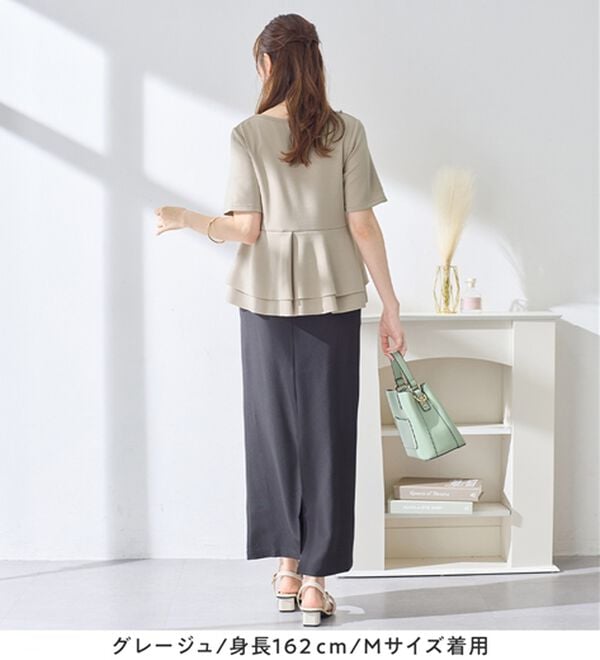 alotta（アロッタ）の「スクエアネックティアードトップス（カットソー）」｜詳細画像